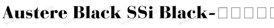 Austere Black SSi Black字体转换